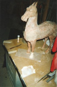 Clay Chinese Horse Restored