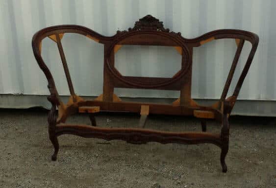 1800s Victorian Carved Rosewood Couch