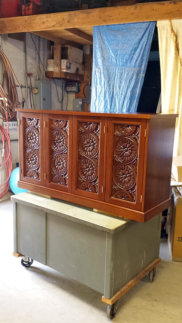 Palm Desert Furniture Refinishing Carved Cabinet Museum Quality