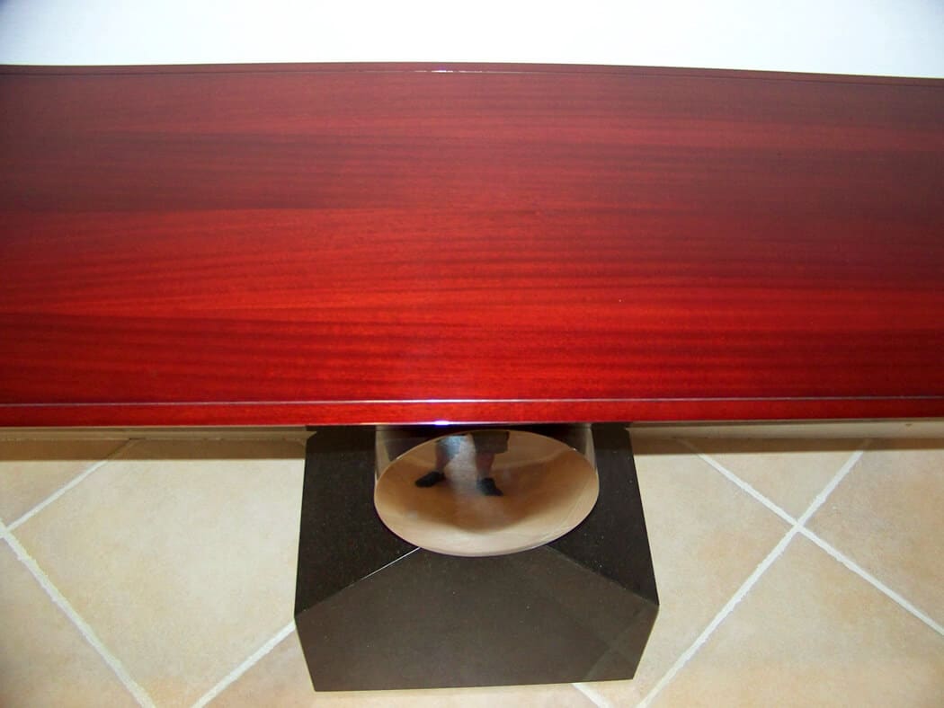 Modern Lacquered Mahogany Table Restoration Museum Quality