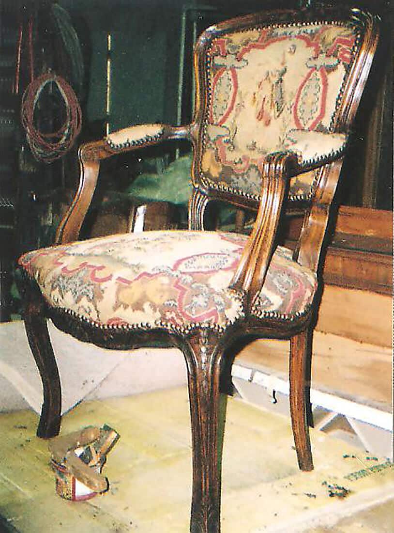 Antique Needlepoint Armchair Musuem Quality Restoration Services