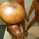 Koa Wood Figure Group Sculpture