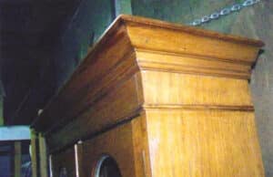 oak art deco cabinet